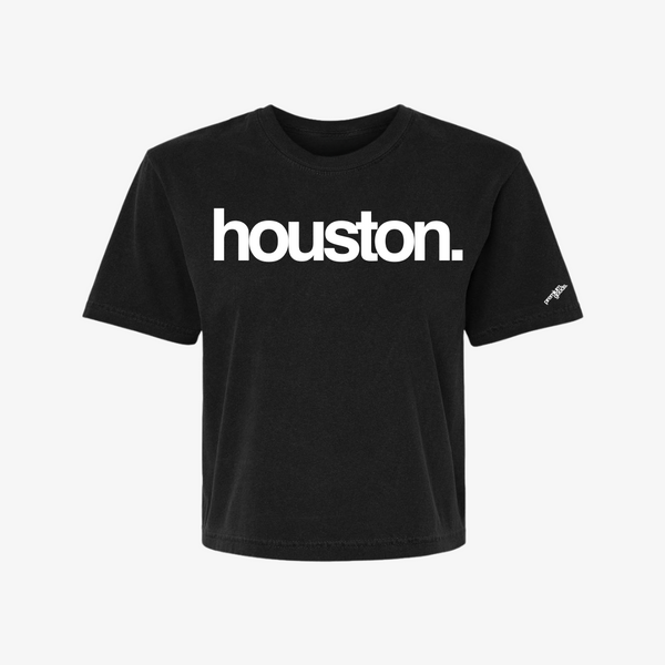 womens premiumgoods. houston. s/s boxy tee (black)