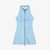 womens melody ehsani denim skate dress (med wash)