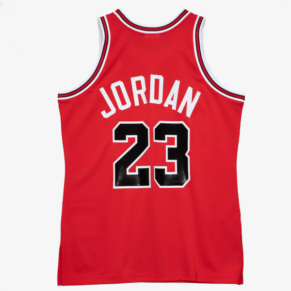 mens mitchell and ness nba authentic bulls 1991 michael jordan (black/red)