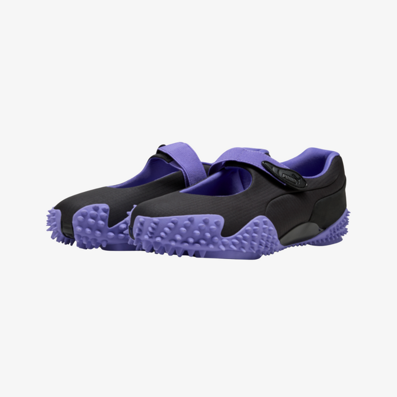 womens puma mostro fey launch (dark amethyst/black)