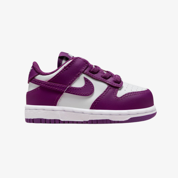 toddler nike dunk low (white/viotech)