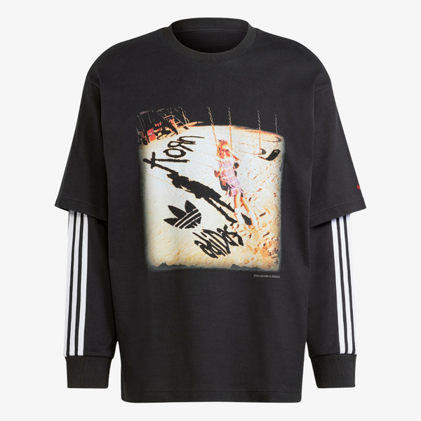 mens adidas x korn longsleeve tee (black)