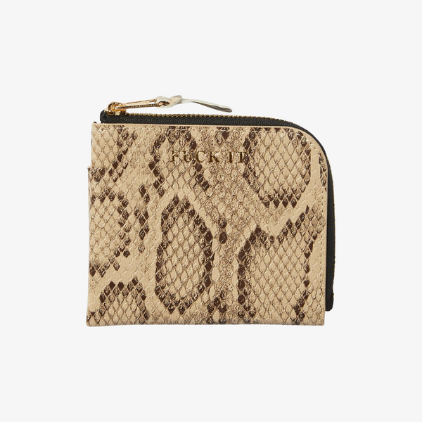 huf fuck it snakeskin wallet (brown)