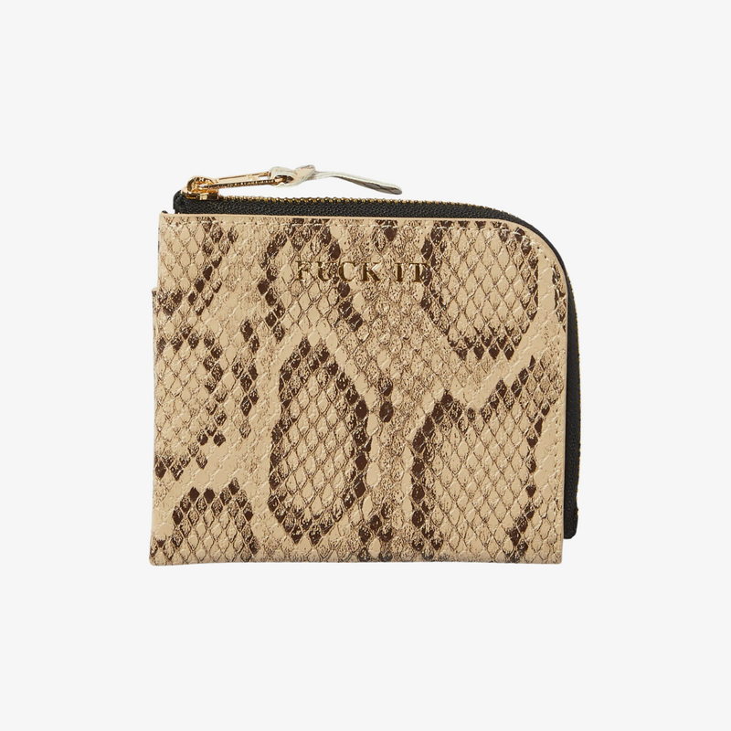 huf fuck it snakeskin wallet (brown)