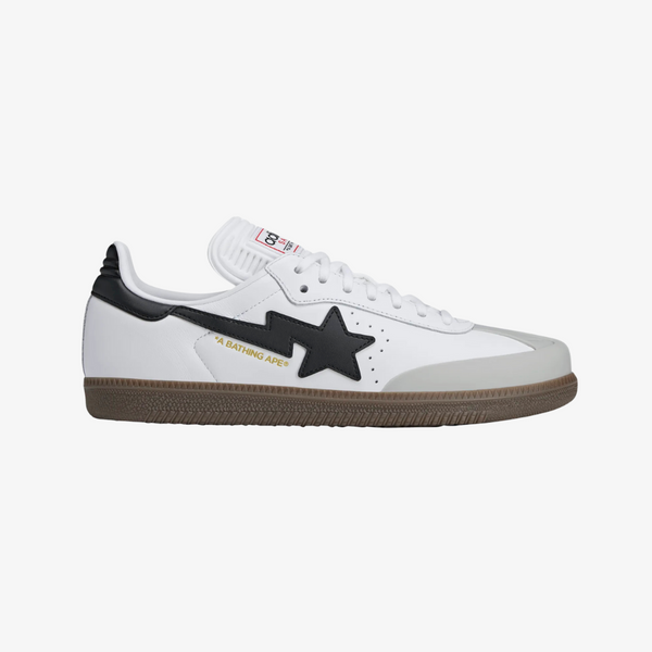 mens adidas samba x bape (white/black)