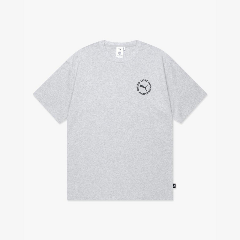 mens puma x lmc cat s/s tee (heather grey)