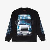 mens pleasures semi heavyweight l/s tee (black)