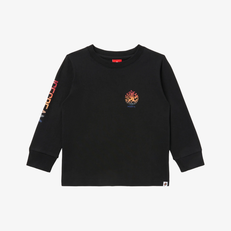 kids ice cream skateboards l/s tee (black)