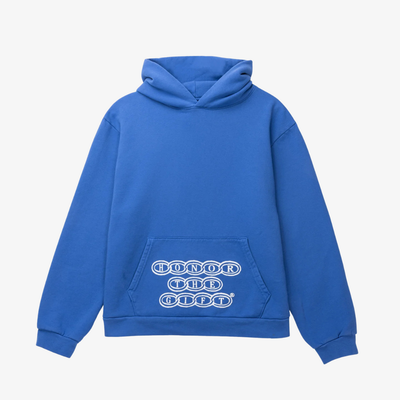 mens honor the gift chainlink logo hoodie (blue)