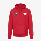 mens pg auto club pullover hoodie "flag" (red)