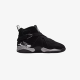 preschool jordan 8 retro (black/white-lt graphite)