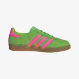 womens adidas gazelle indoor (semi lucid lime/lucid pink)