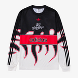 adidas x 100 thieves l/s tee (black/white/red)