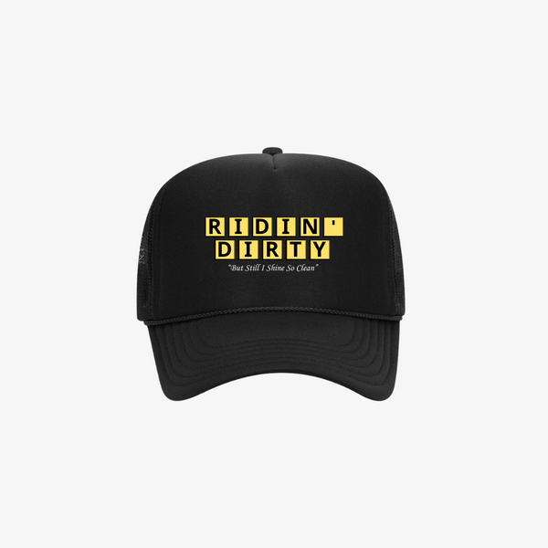 ridin' dirty waffle logo trucker hat