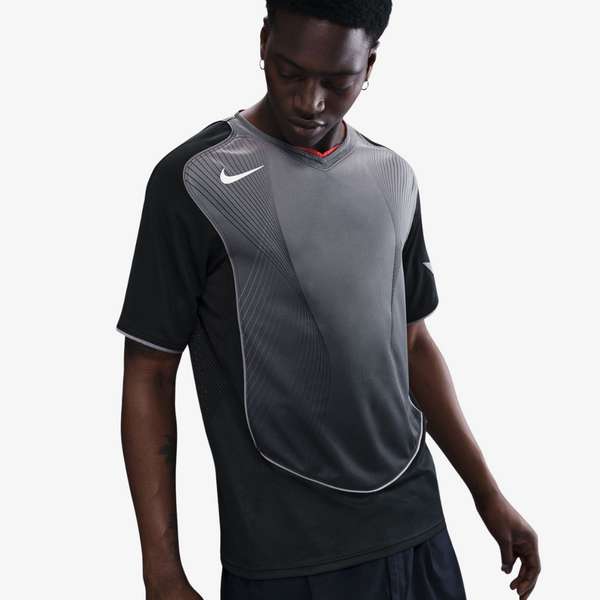 mens nike total 90 dri-fit s/s soccer jersey (black/graphite)