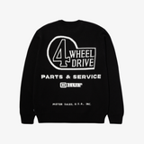 mens huf x toyota parts & service sweater (black)