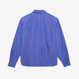 womens melody ehsani divine button up + tie (stripe)