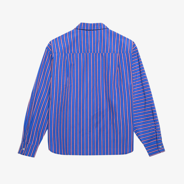 womens melody ehsani divine button up + tie (stripe)