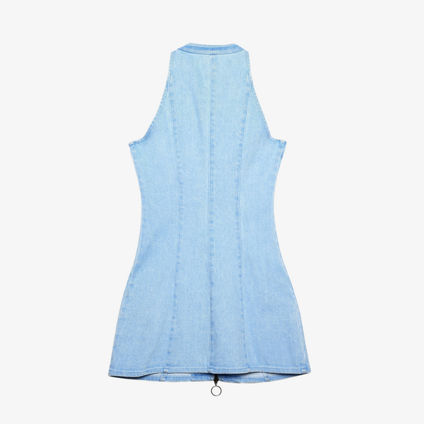 womens melody ehsani denim skate dress (med wash)