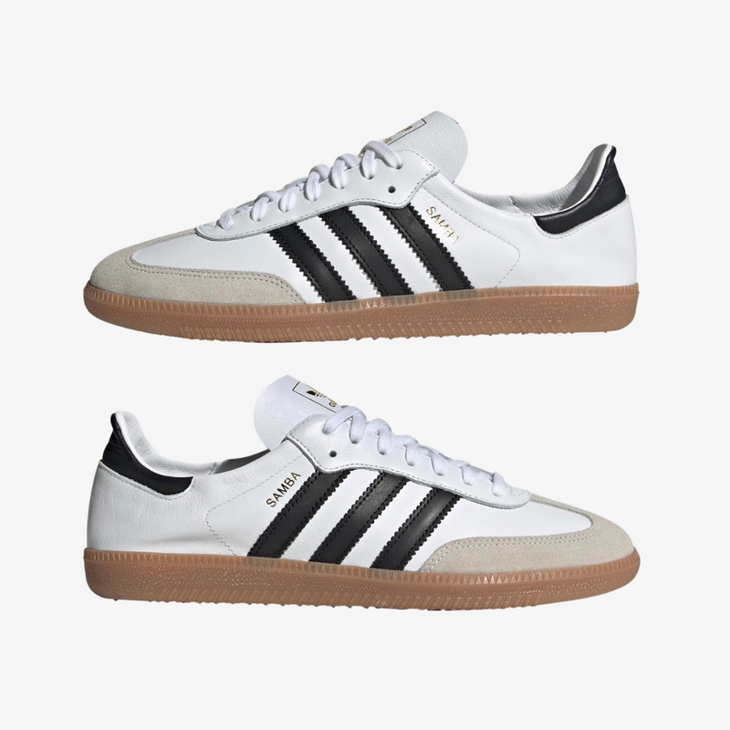 mens adidas samba decon (white/black/gum)