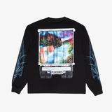 mens pleasures semi heavyweight l/s tee (black)