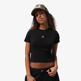 womens jordan essentials s/s tee (black/white)
