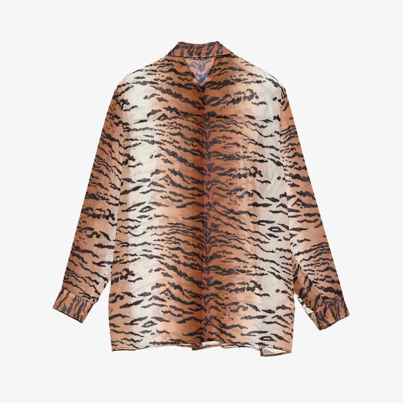 womens melody ehsani eartha lounge top (tiger print)
