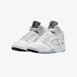 preschool jordan 5 retro (white/black-metallic silver)