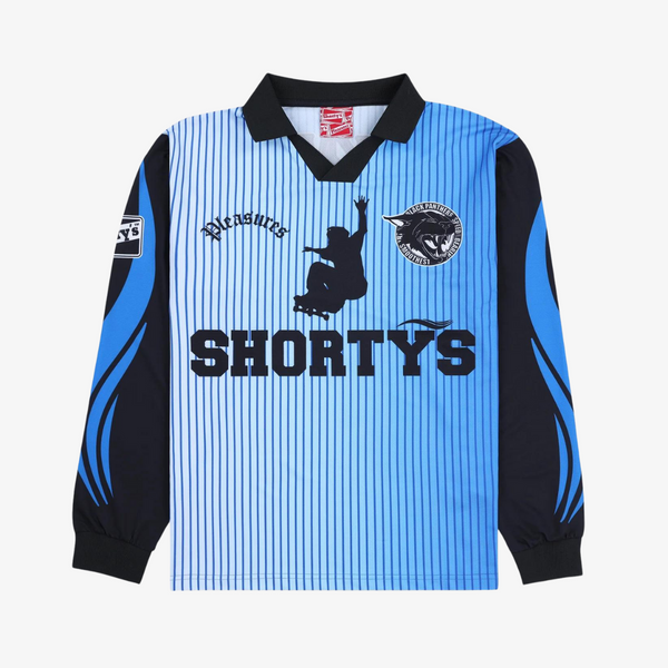 mens pleasures x shorty's dream goalie jersey (blue)