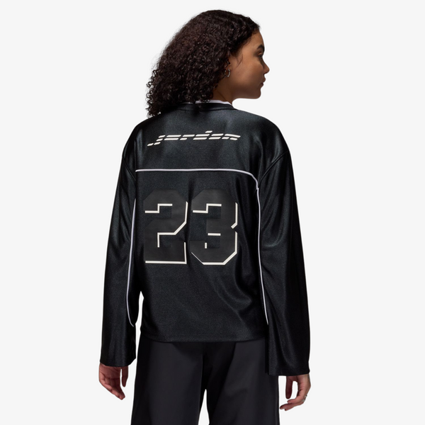 womens jordan l/s jersey (black)