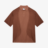 womens melody ehsani out of office knit polo (coffee)