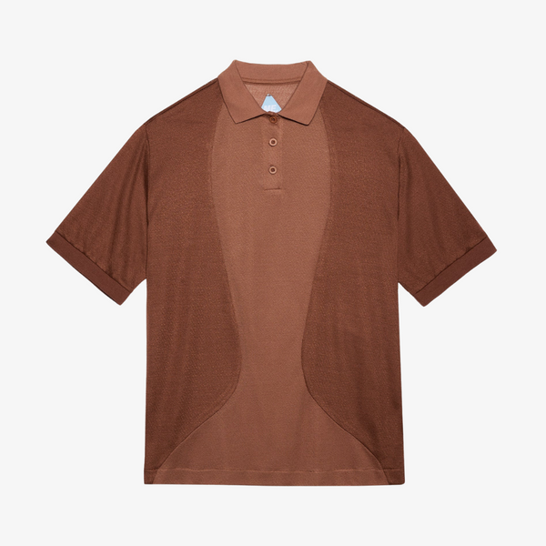 womens melody ehsani out of office knit polo (coffee)