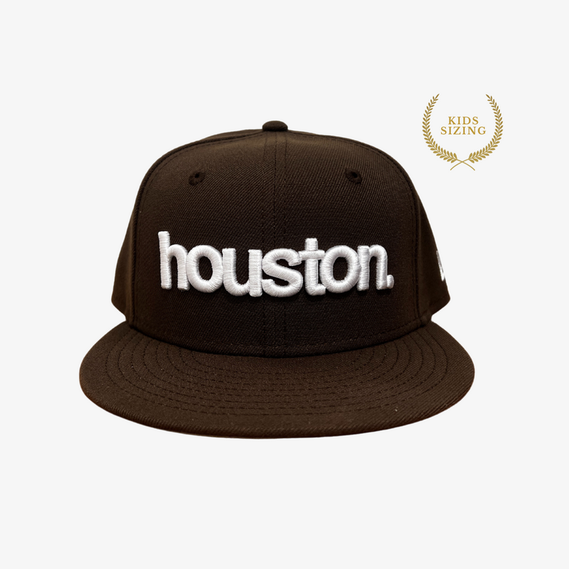 kids new era x premiumgoods. houston. 59fifty fitted (walnut)