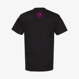 mens ridin dirty screwpreme s/s tee (black/magenta)