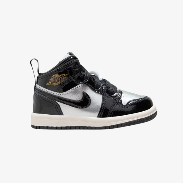 toddler jordan 1 mid se (black/metallic gold)