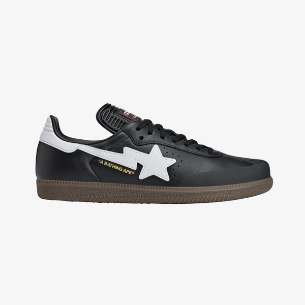 mens adidas samba x bape (black/white)
