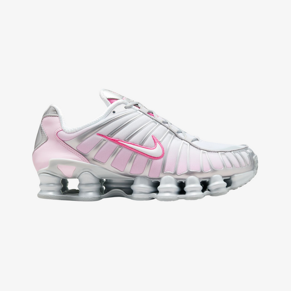 womens nike shox tl (metallic platinum/pinksicle)