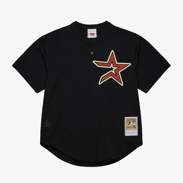 mens mitchell and ness biggio practice jersey (black/red)