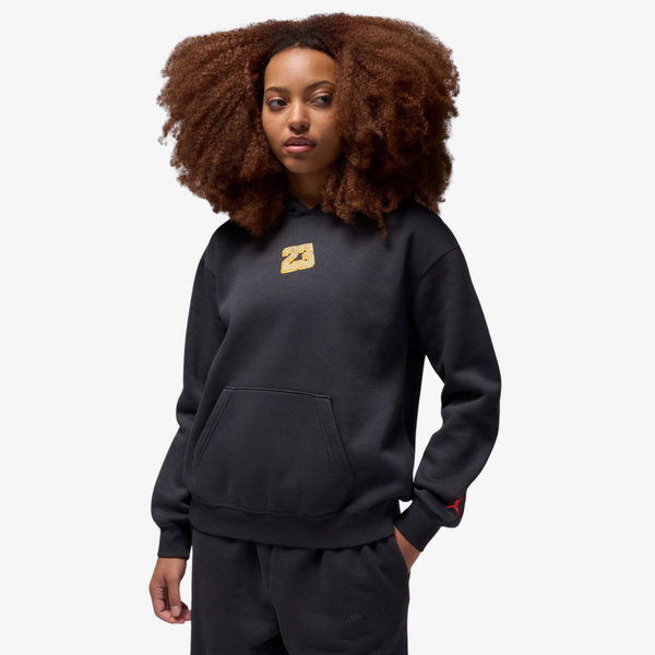 womens jordan brooklyn fleece hoodie (black)