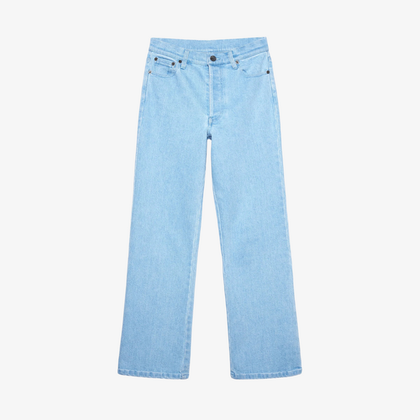 womens melody ehsani denim cowboy bootcut jeans (med wash)