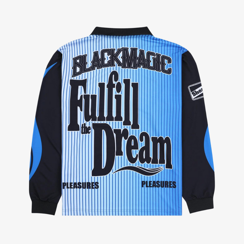 mens pleasures x shorty's dream goalie jersey (blue)