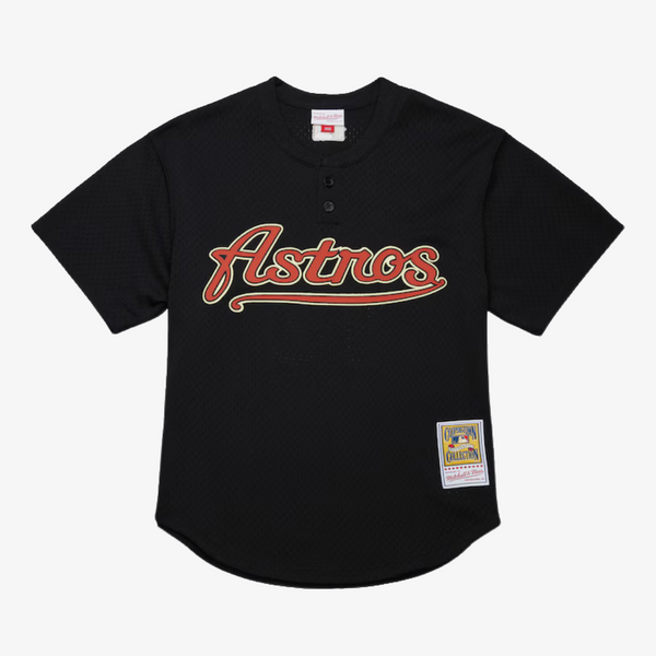 mens mitchell and ness billy wagner practice jersey (black/red)