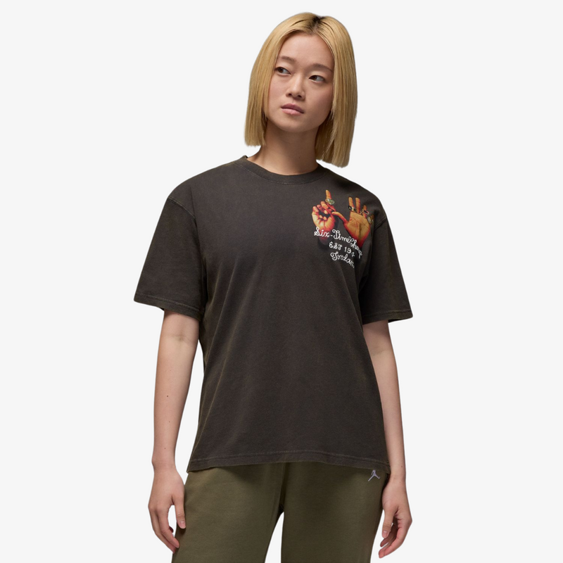 womens jordan graphic s/s tee (black)