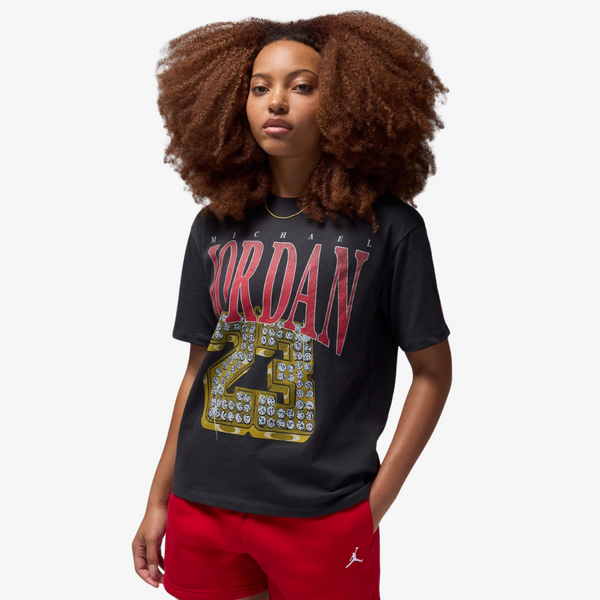 womens jordan graphic s/s tee (black)