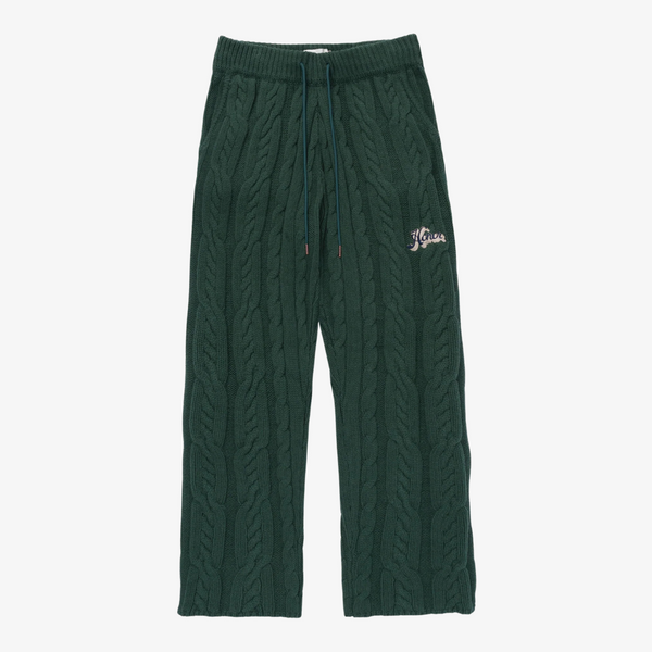 mens honor the gift cable knit leisure pant (green)