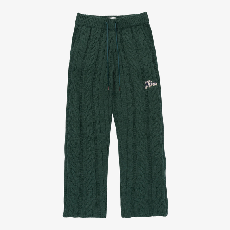 mens honor the gift cable knit leisure pant (green)