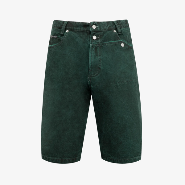 mens pleasures apollo baggy shorts (dark forest)