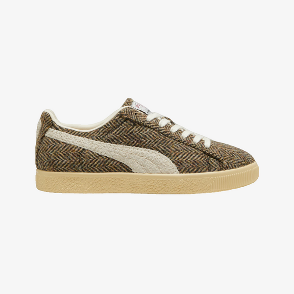 mens puma clyde x harris tweed (chamomile/sugared almond)