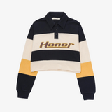 womens honor the gift cropped rugby (black)