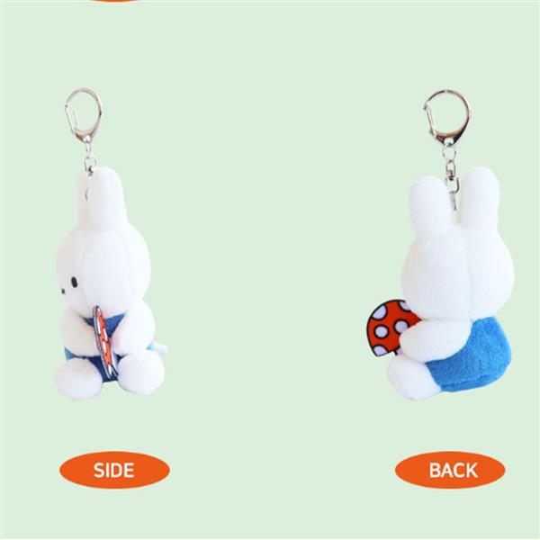 miffy flower mini backpack keychain (blue)